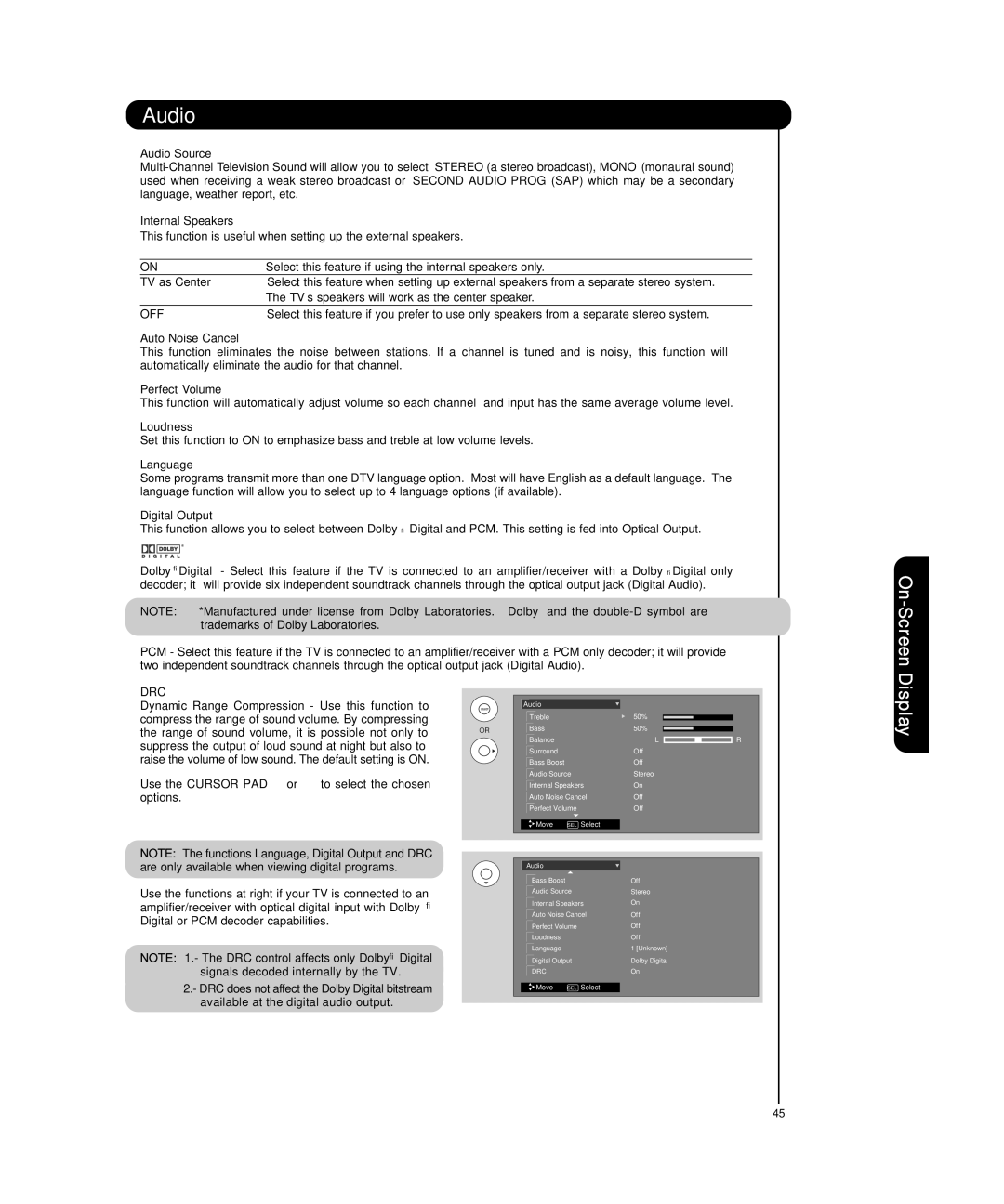 Hitachi P55T501 important safety instructions Drc 