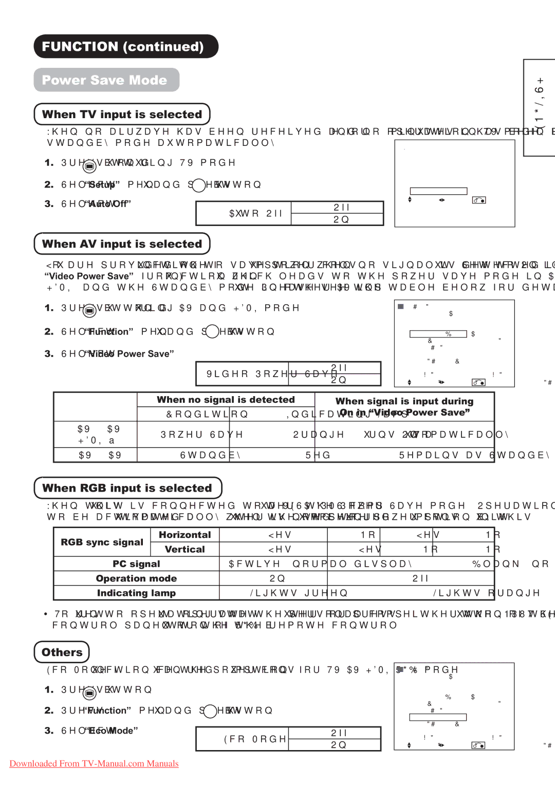 Hitachi P60X01A 3RZHU6DYH0RGH,  KHQ79LQSXWLVVHOHFWHG,  KHQ$9LQSXWLVVHOHFWHG,  KHQ5*%LQSXWLVVHOHFWHG 