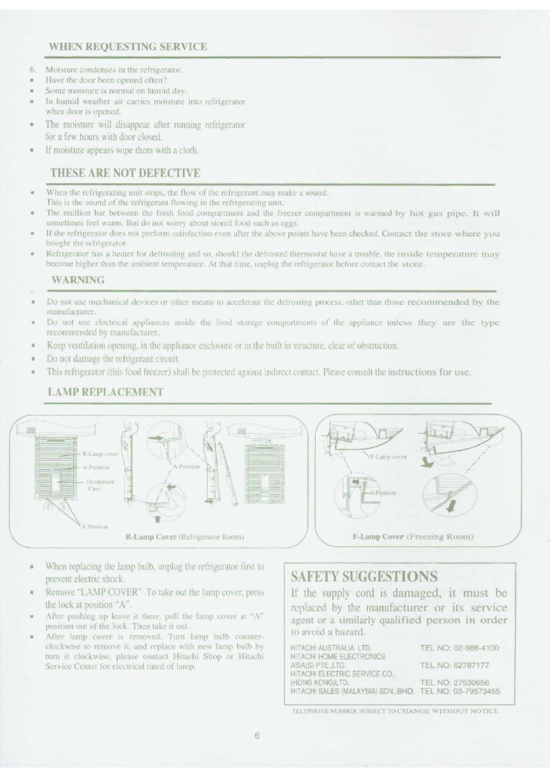 Hitachi R-480ET5 manual 