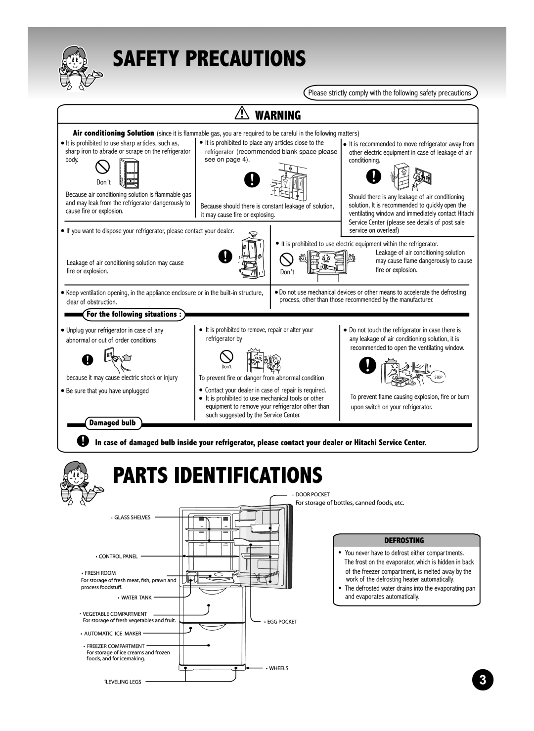 Hitachi R-S31SVH manual Recommended blank space please see on 