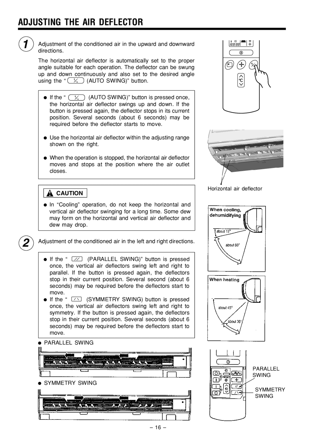 Hitachi RAS-80YHA instruction manual Adjusting the AIR Deflector 