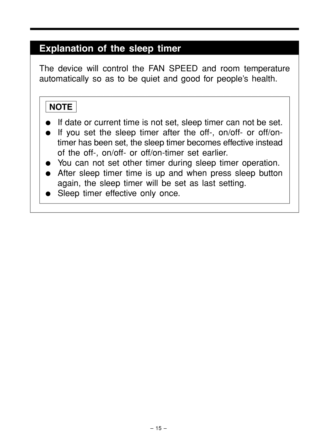Hitachi RAS-80YHA instruction manual Explanation of the sleep timer 