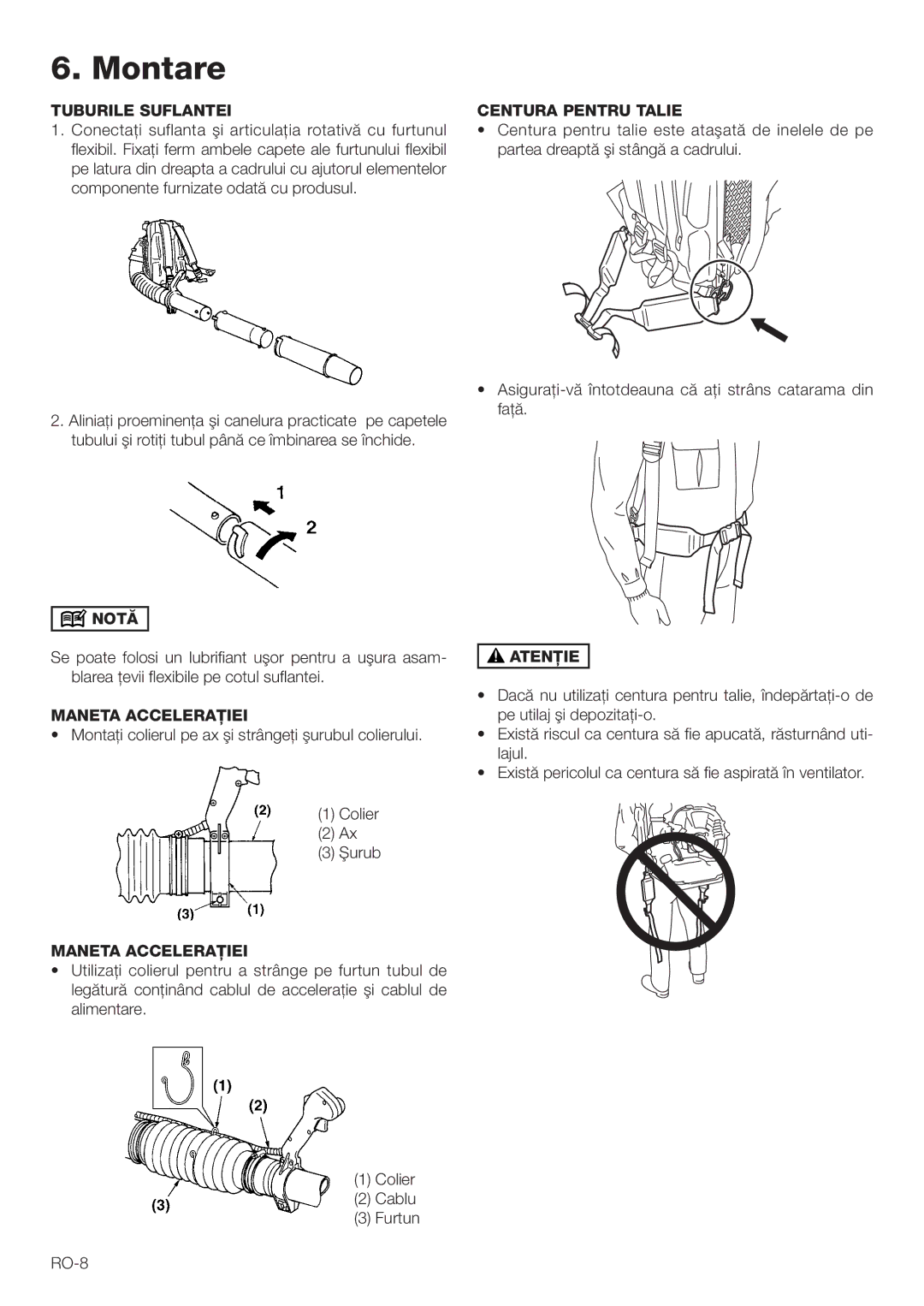 Hitachi RB160EF owner manual  -Ontare, Blarea Õevii Čexibile PE Cotul SUČANTEI, Lajul 