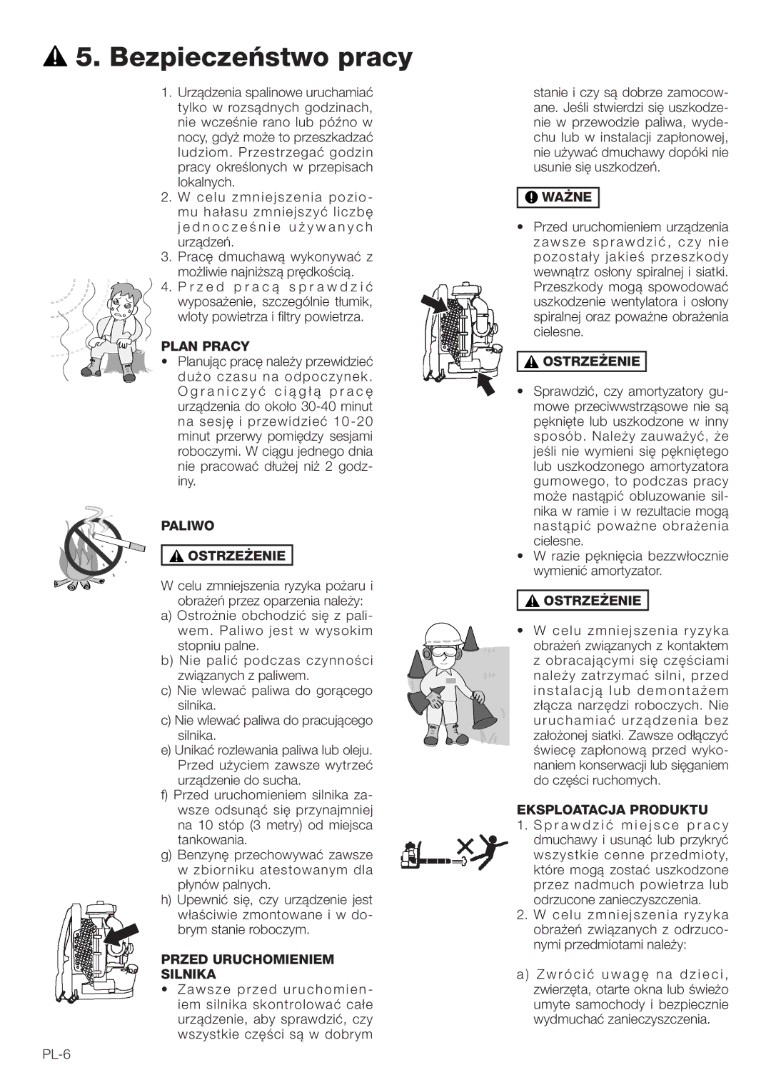 Hitachi RB160EF owner manual Stopniuppalne, Brym STANIESROBOCZYM, NASTPI½ POWA–NE OBRA–ENIA CIELESNEE 