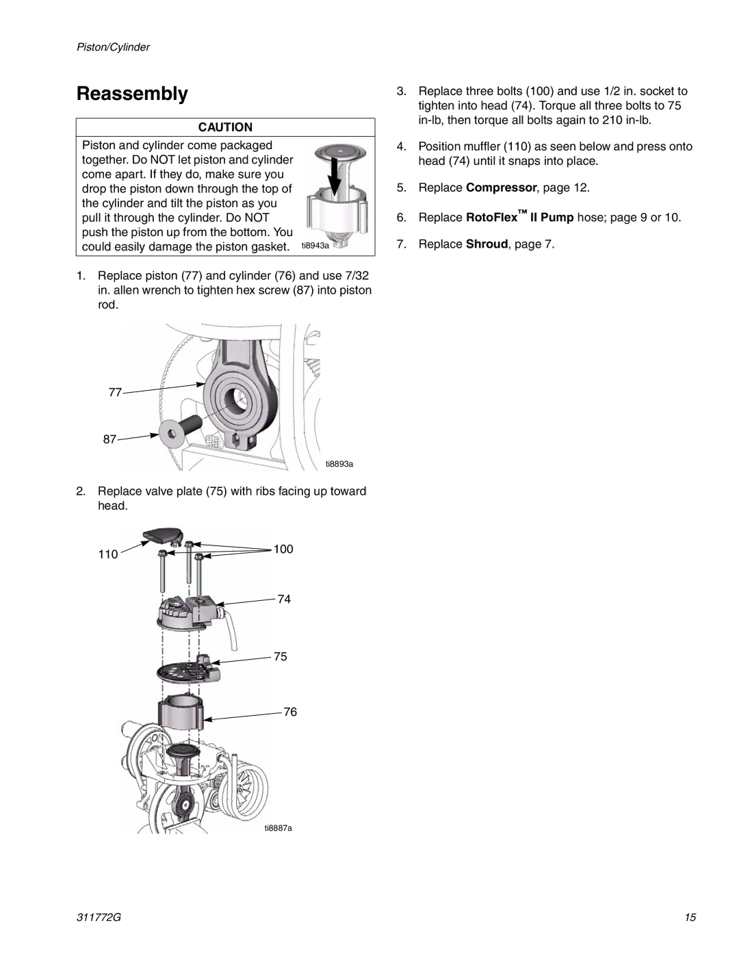 Hitachi RTX 900 important safety instructions Reassembly 