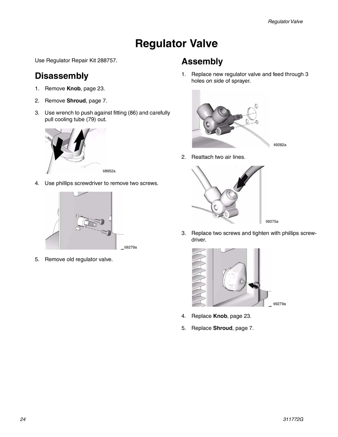 Hitachi RTX 900 important safety instructions Regulator Valve 