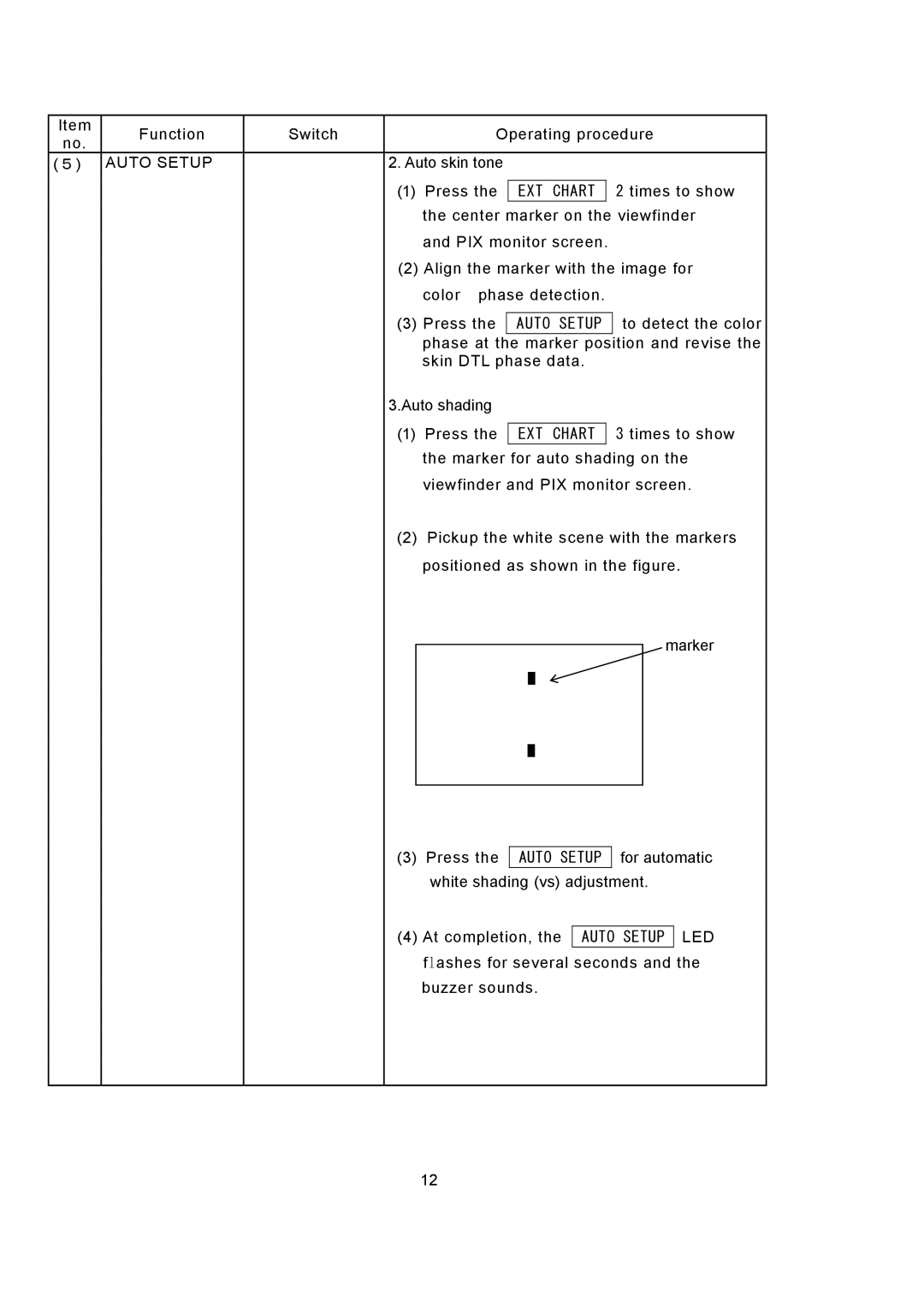 Hitachi RU-3400JY/VR S10 operating instructions EXT Chart, Auto Setup 