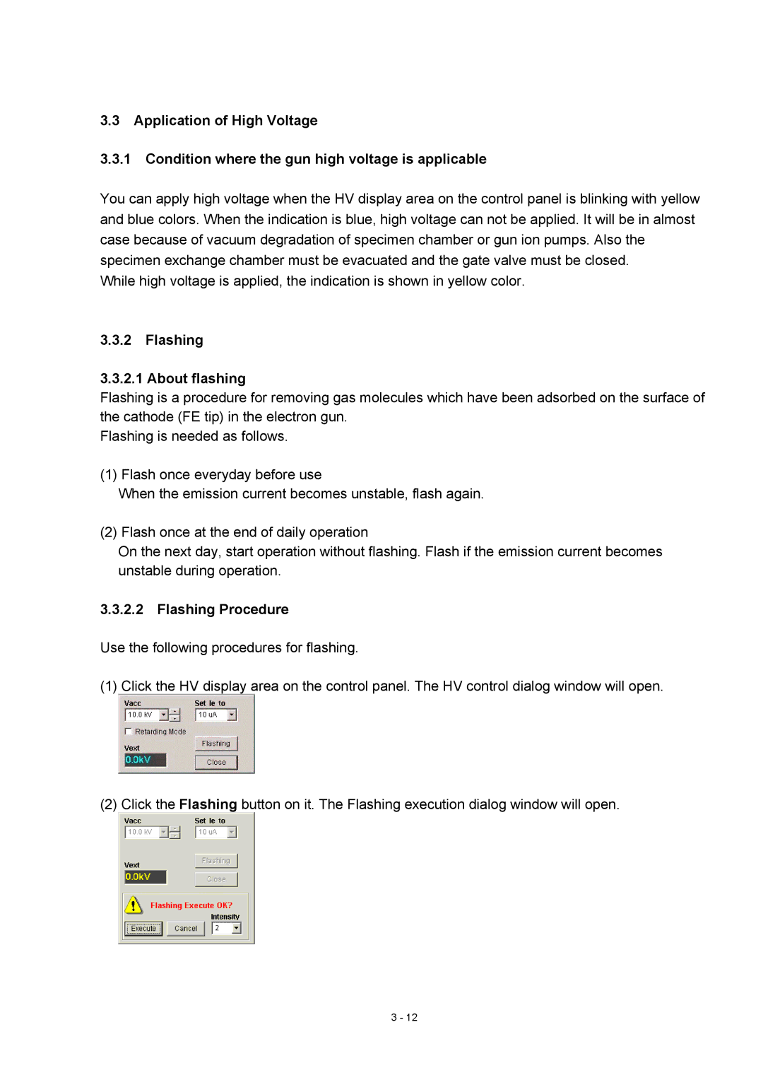 Hitachi S-4800 manual Flashing About flashing, Flashing Procedure 