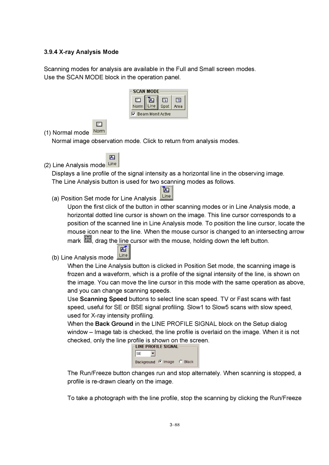 Hitachi S-4800 manual Ray Analysis Mode 