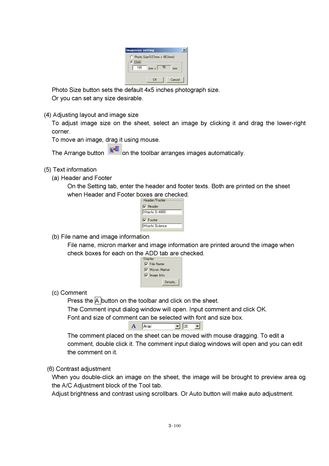 Hitachi S-4800 manual 100 