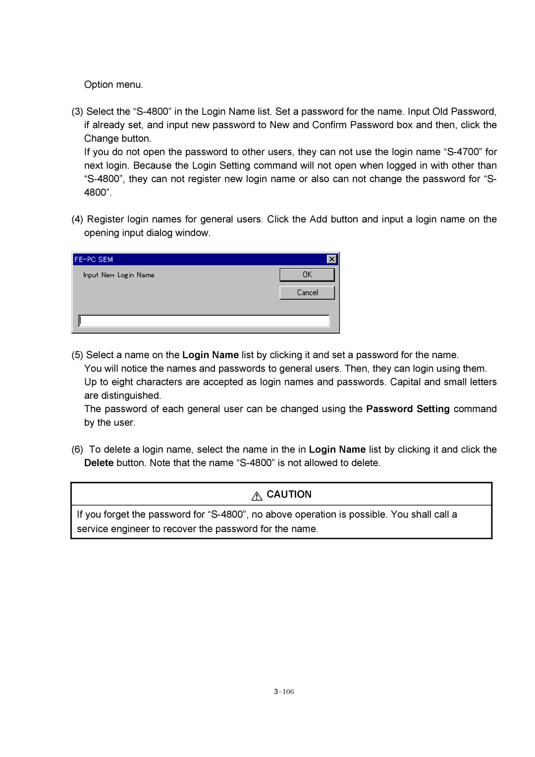 Hitachi S-4800 manual 106 