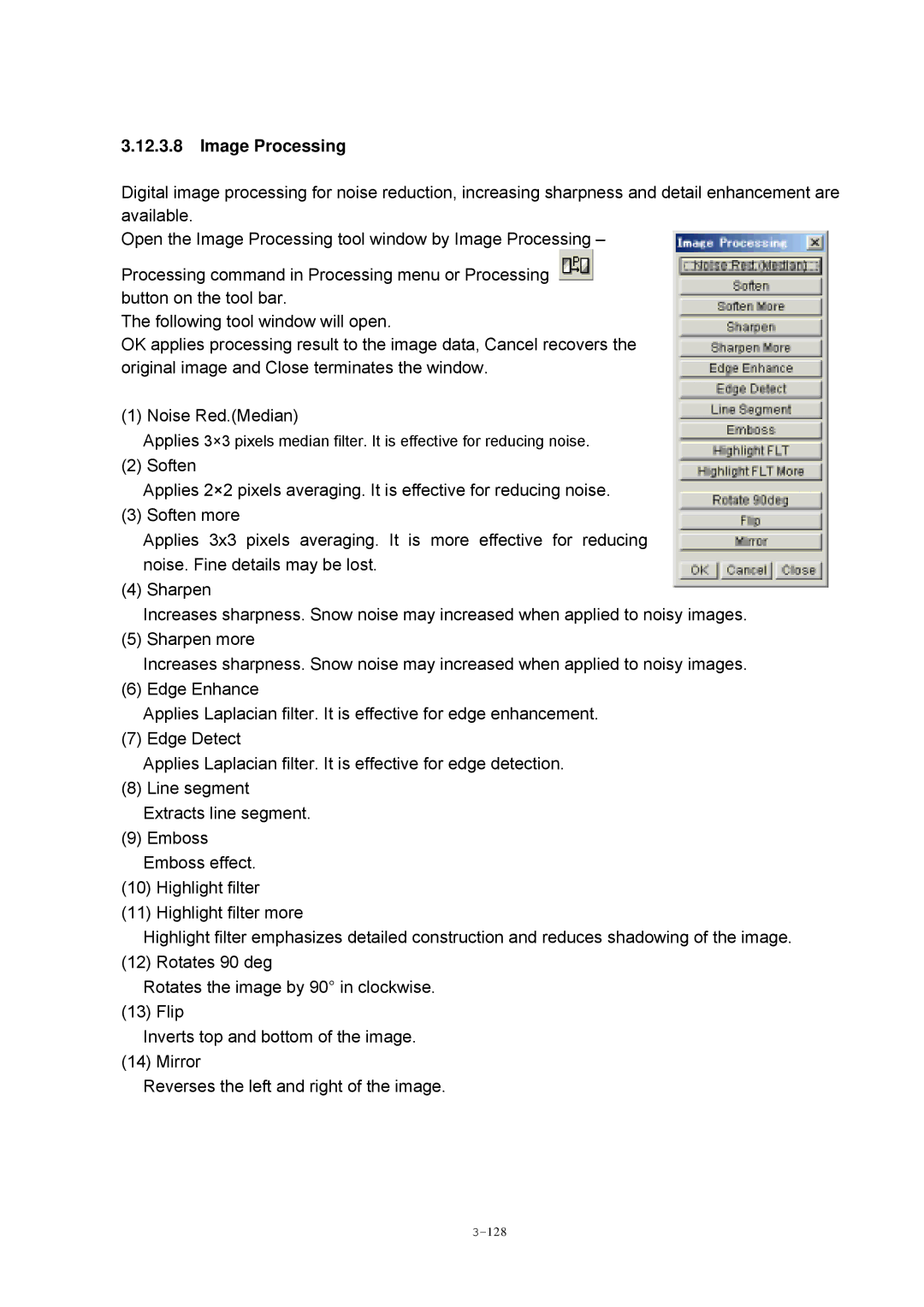 Hitachi S-4800 manual Image Processing 