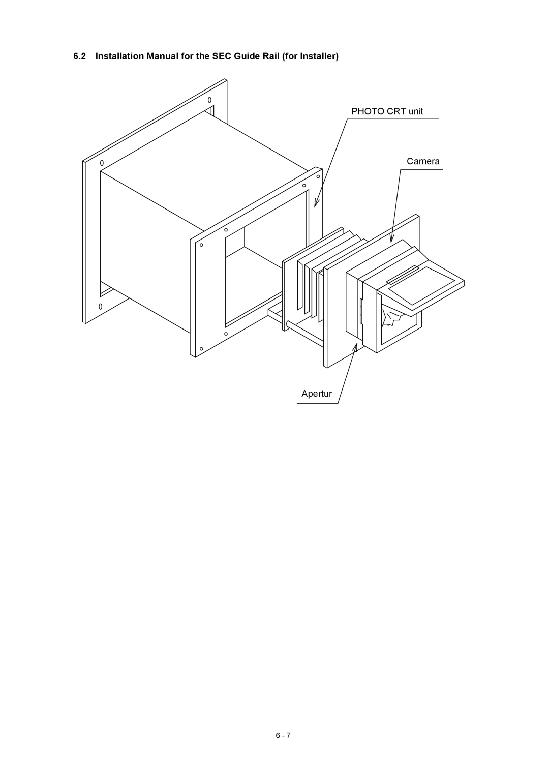 Hitachi S-4800 manual Installation Manual for the SEC Guide Rail for Installer 