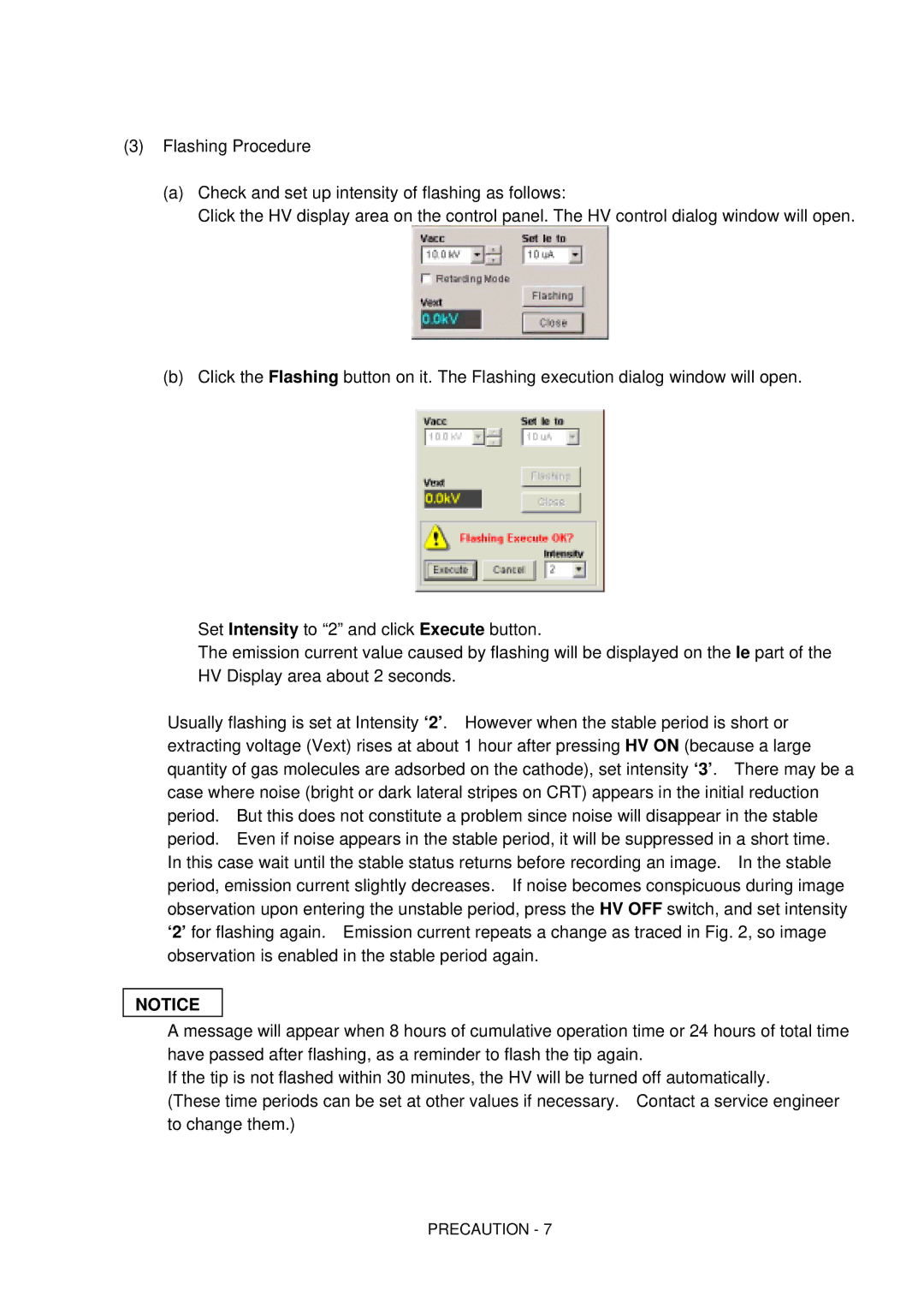 Hitachi S-4800 manual Precaution 