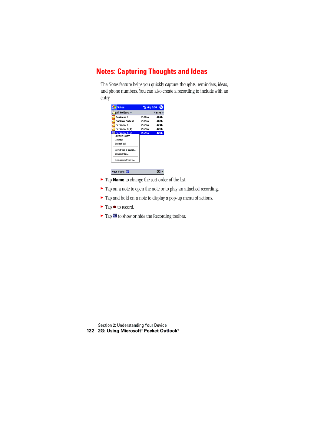 Hitachi SH-G1000 manual Tap Name to change the sort order of the list 