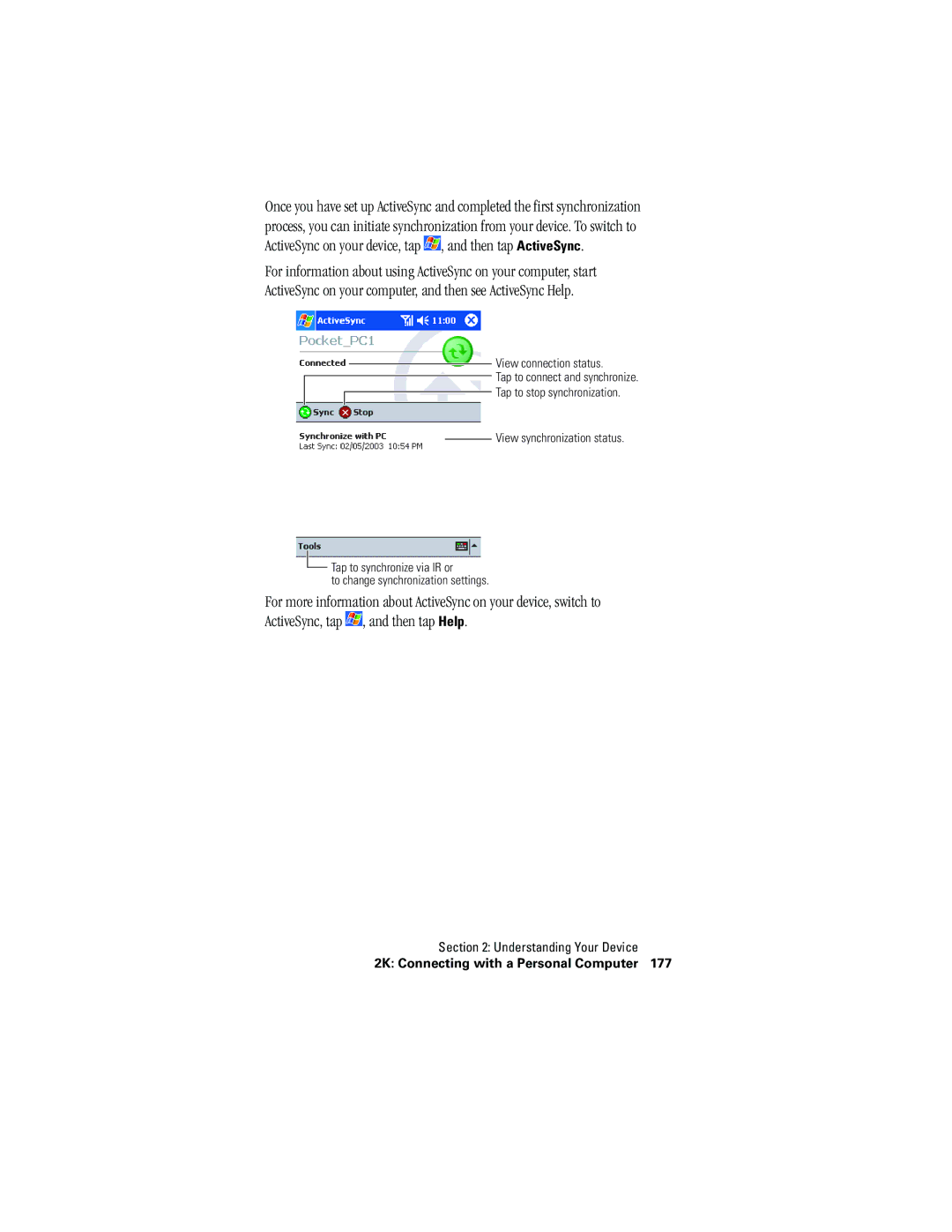 Hitachi SH-G1000 manual 2K Connecting with a Personal Computer 