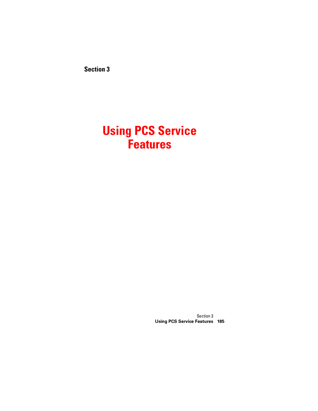 Hitachi SH-G1000 manual Using PCS Service Features 