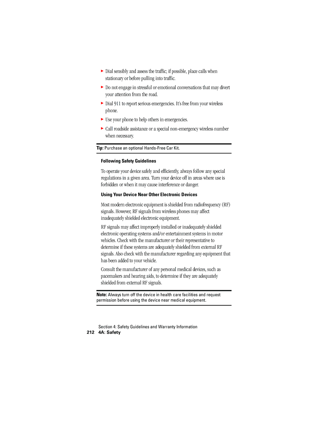 Hitachi SH-G1000 manual Following Safety Guidelines, Using Your Device Near Other Electronic Devices 