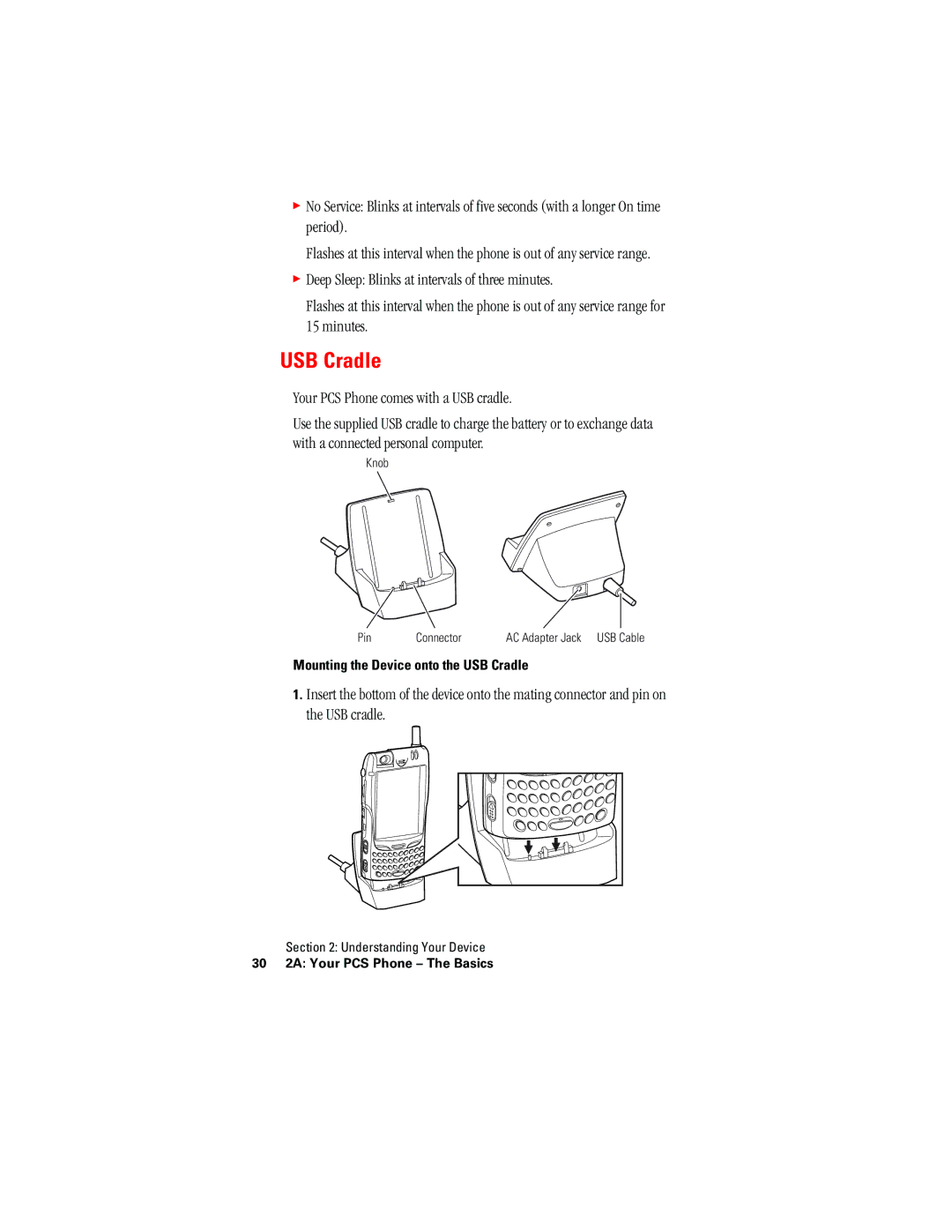 Hitachi SH-G1000 manual Mounting the Device onto the USB Cradle 