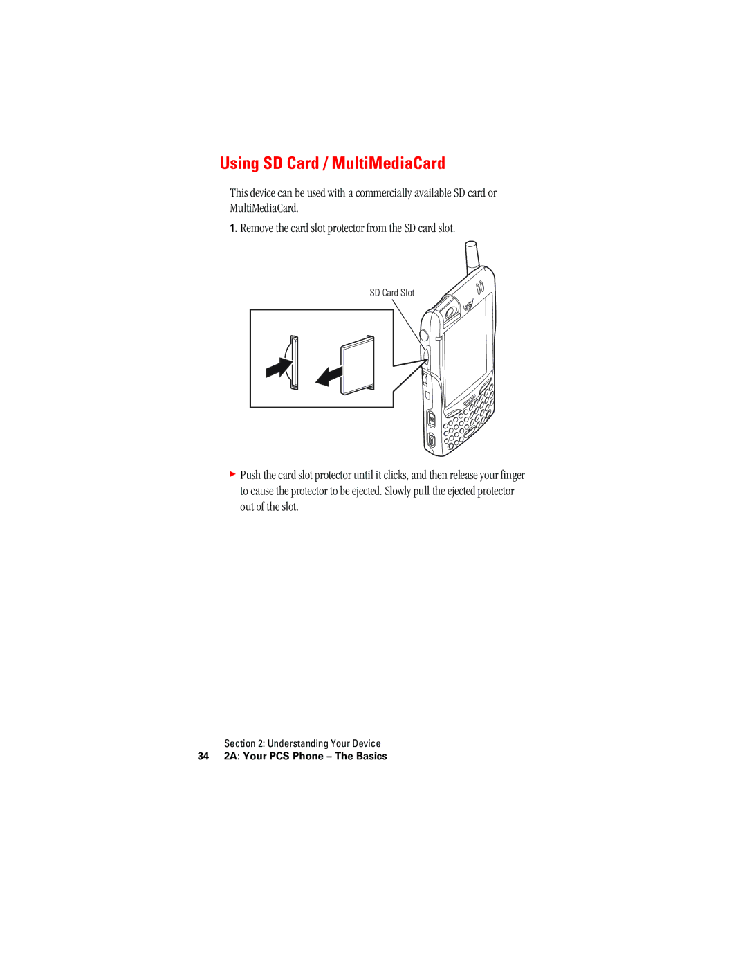 Hitachi SH-G1000 manual Using SD Card / MultiMediaCard 