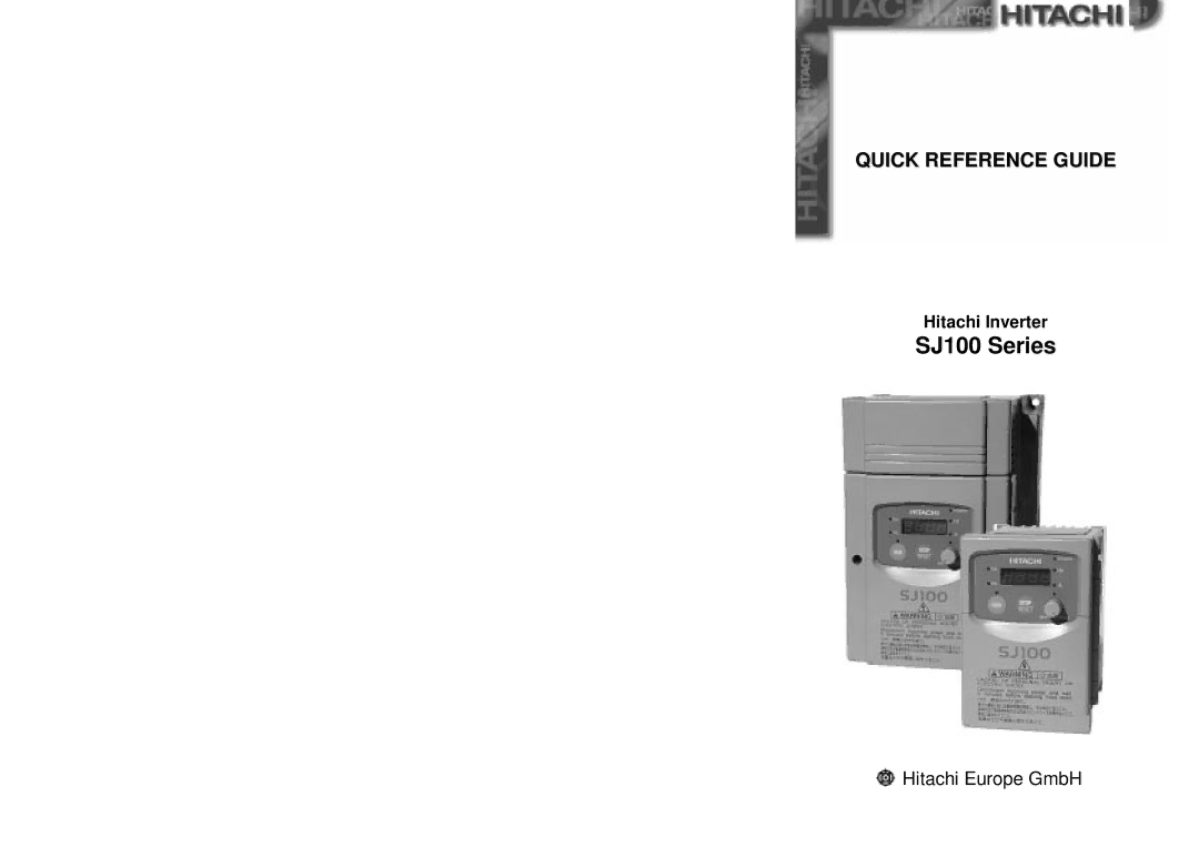 Hitachi manual SJ100 Series 