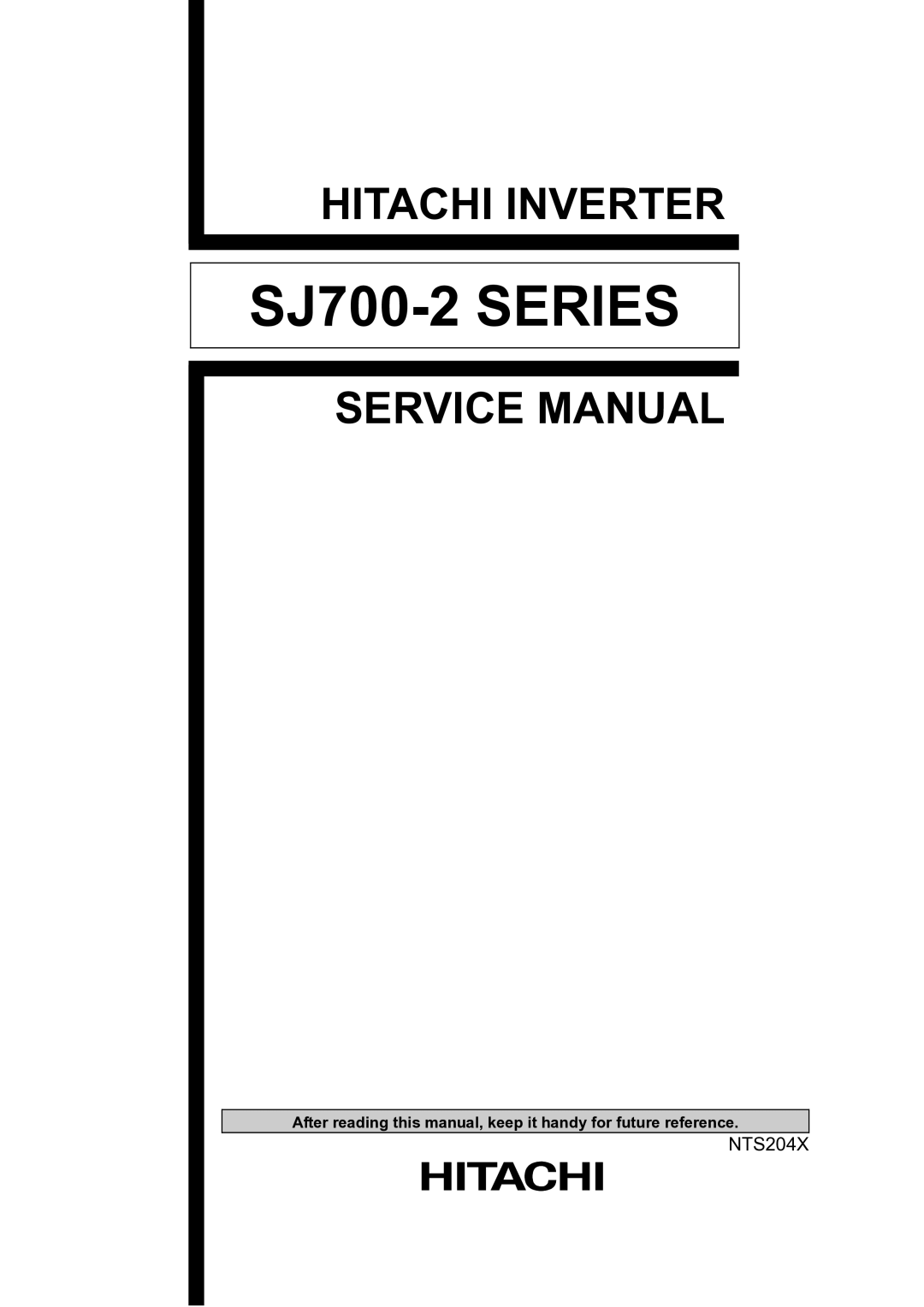 Hitachi SJ700-2 Series service manual 