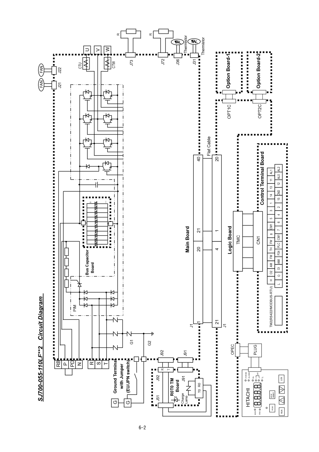 Hitachi SJ700-2 Series service manual SJ700-055-110LF**2 Circuit Diagram 