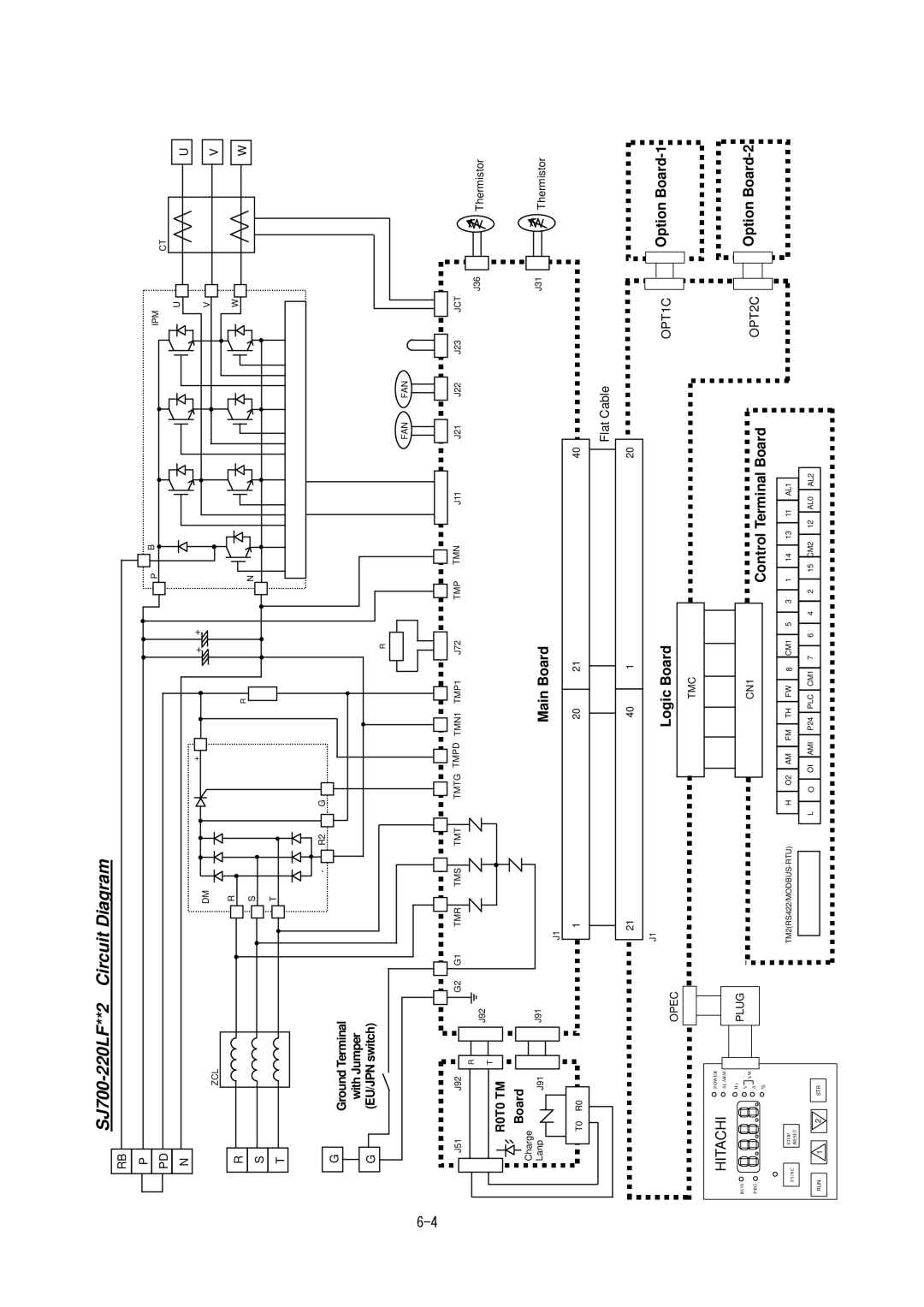 Hitachi SJ700-2 Series service manual SJ700-220LF**2 Circuit Diagram 