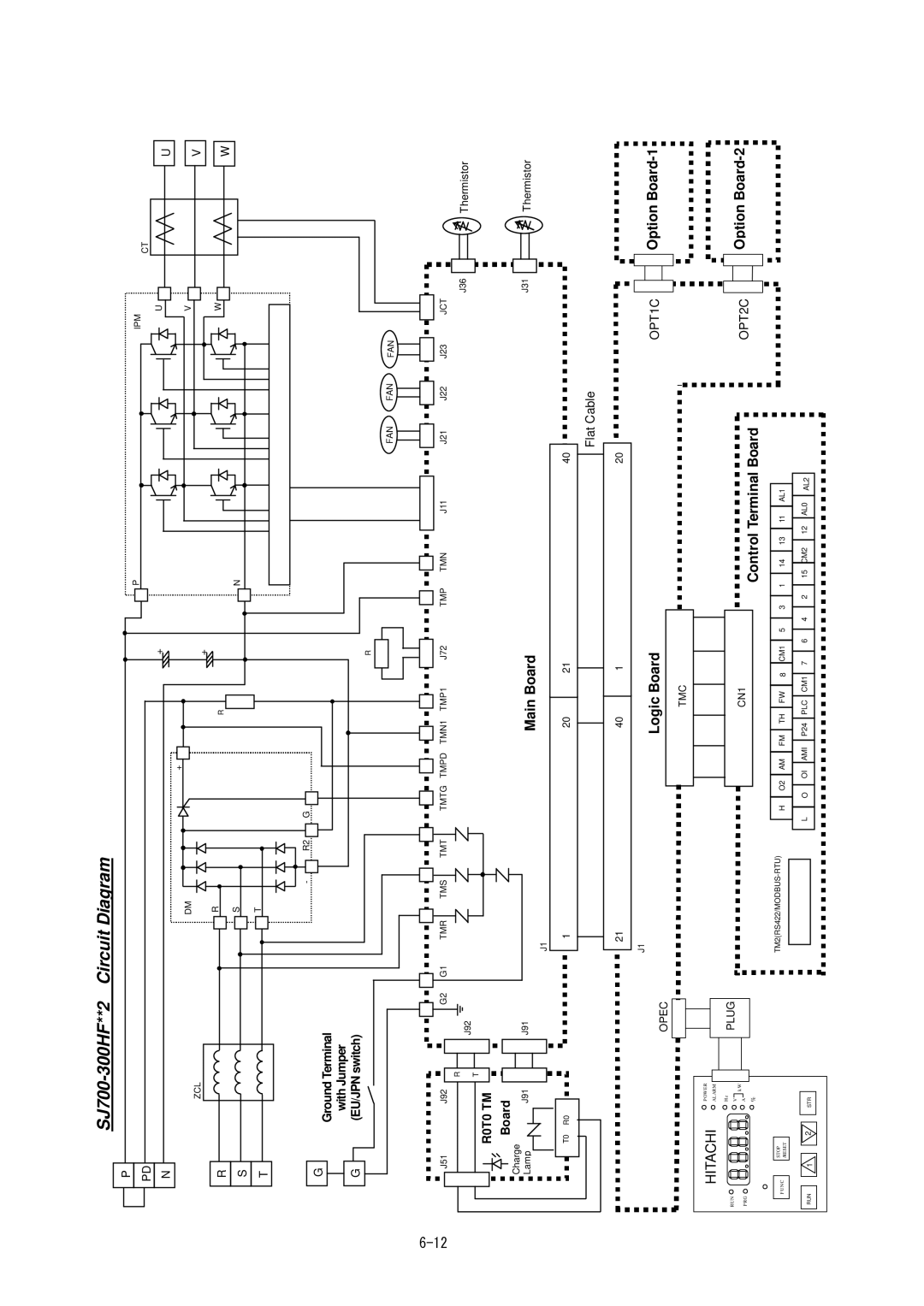 Hitachi SJ700-2 Series service manual SJ700-300HF**2, Circuit Diagram 