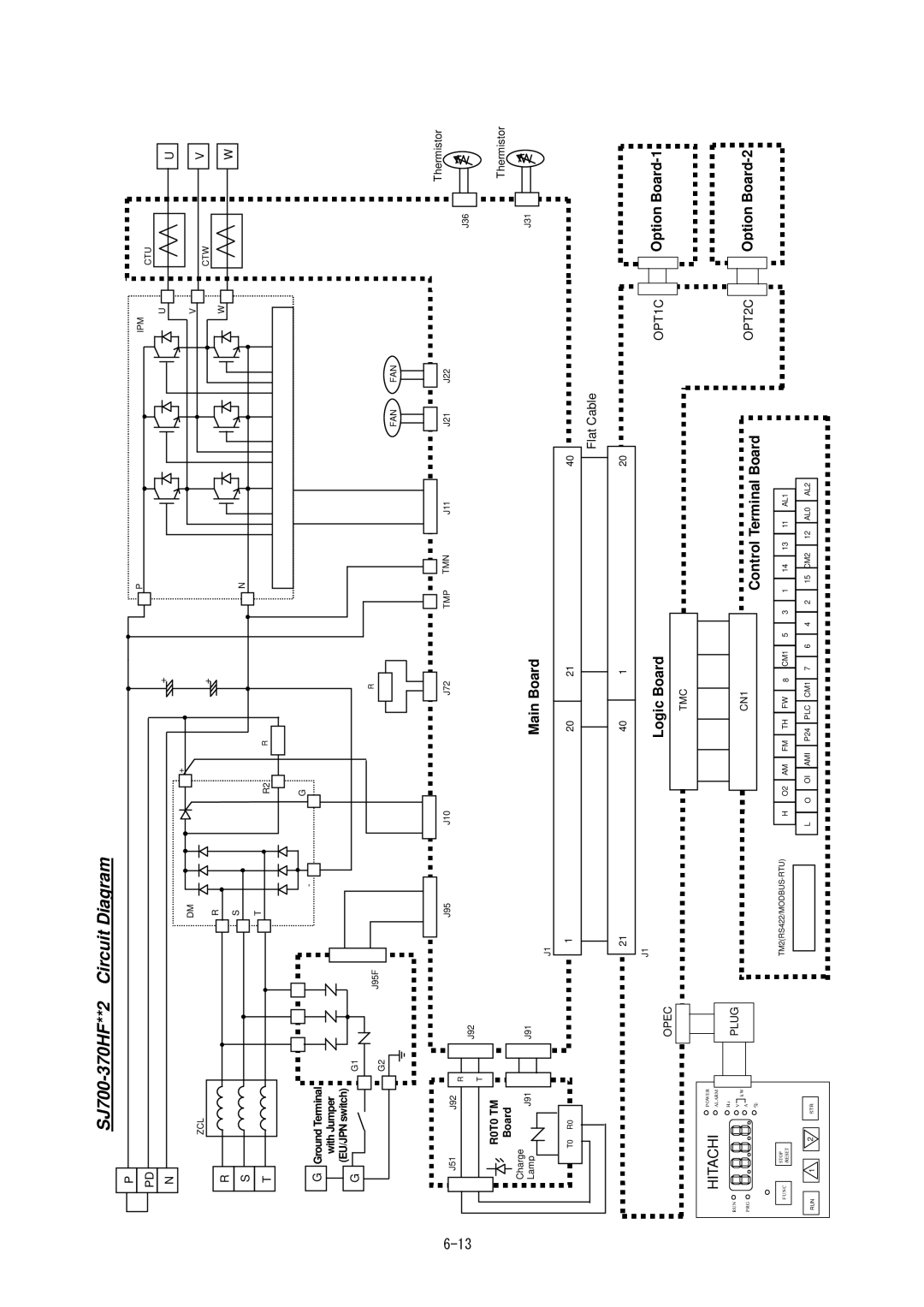 Hitachi SJ700-2 Series service manual SJ700-370HF**2 Circuit Diagram 