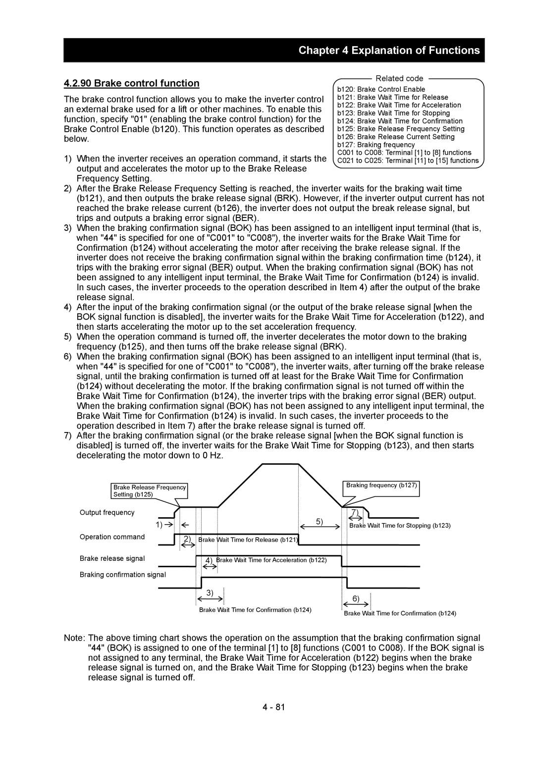 Hitachi SJ700-2 instruction manual Brake control function 