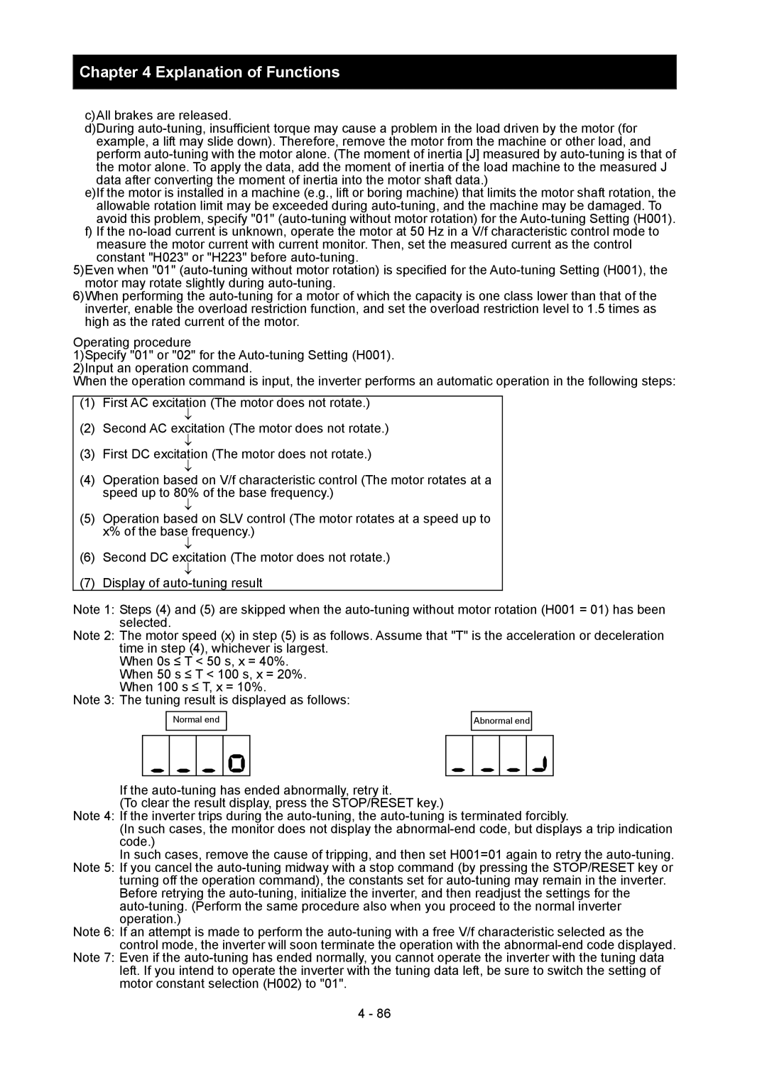 Hitachi SJ700-2 instruction manual Normal end Abnormal end 