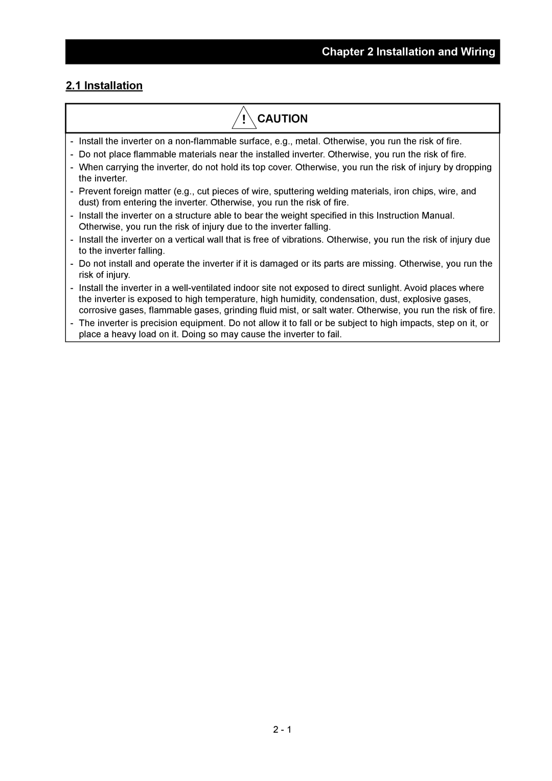 Hitachi SJ700-2 instruction manual Installation and Wiring 