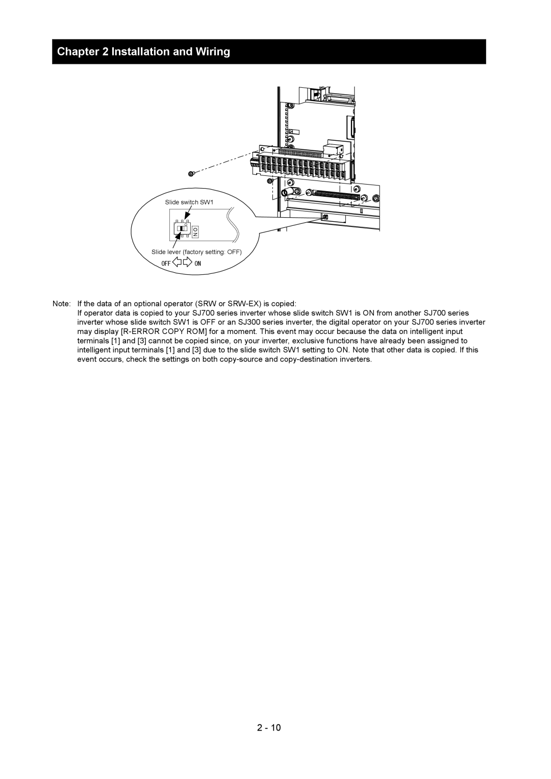 Hitachi SJ700-2 instruction manual OFF on 