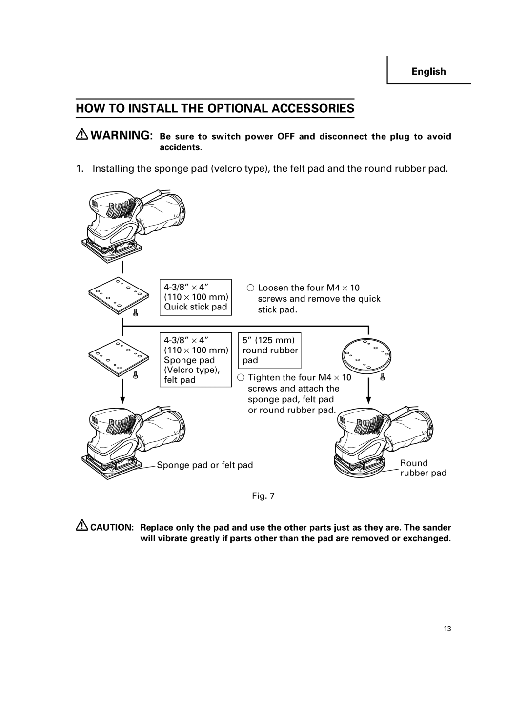 Hitachi SV 12SG instruction manual HOW to Install the Optional Accessories 