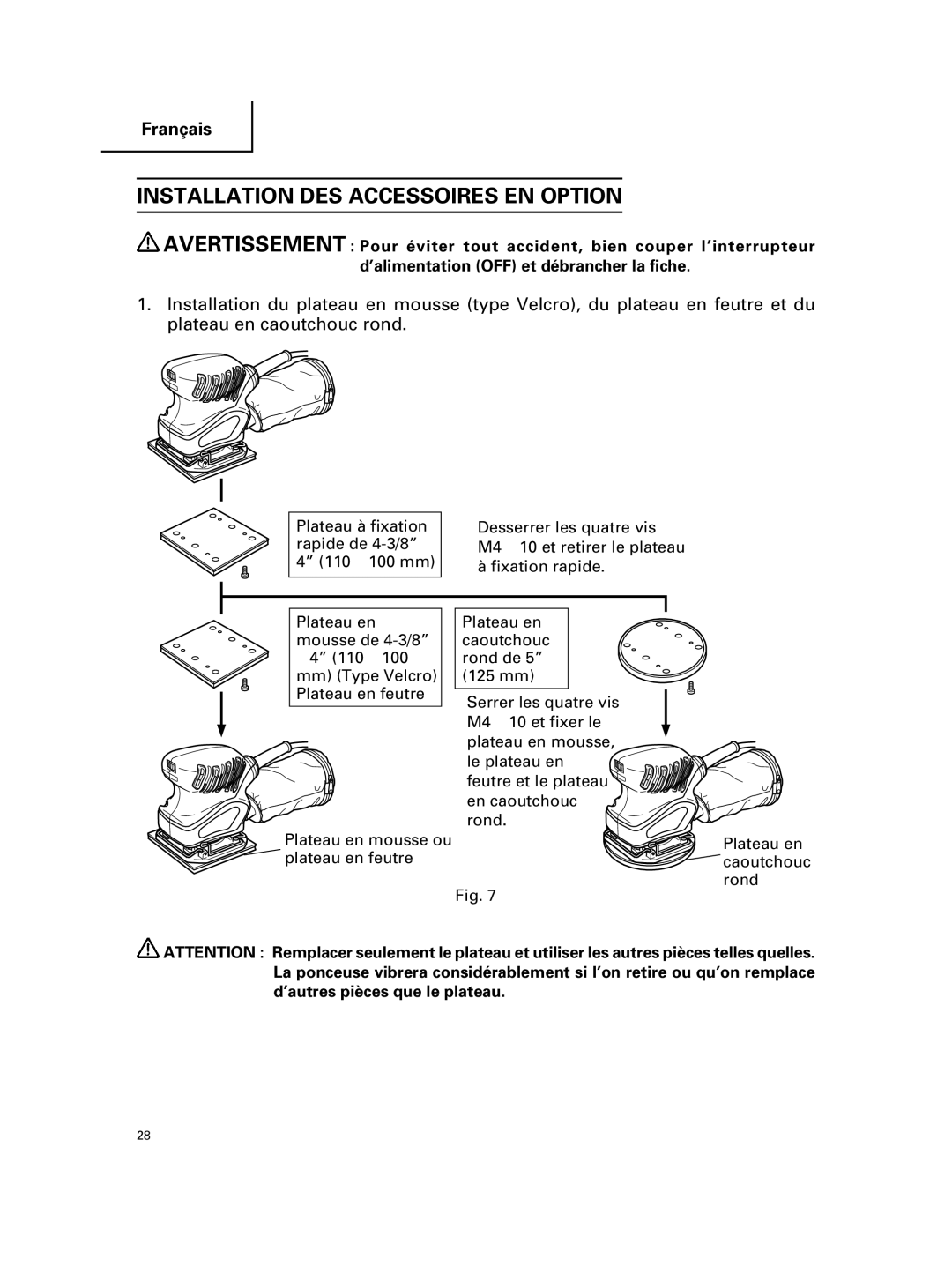 Hitachi SV 12SG instruction manual Installation DES Accessoires EN Option 