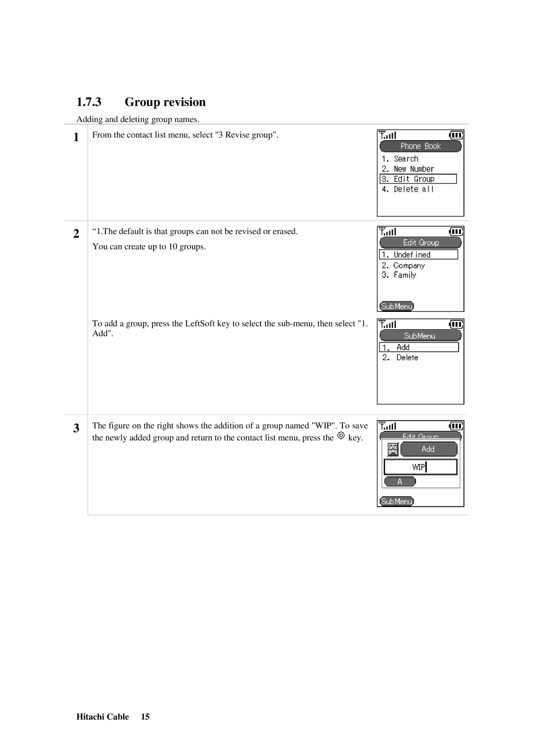 Hitachi TD61-2472 user manual Group revision 