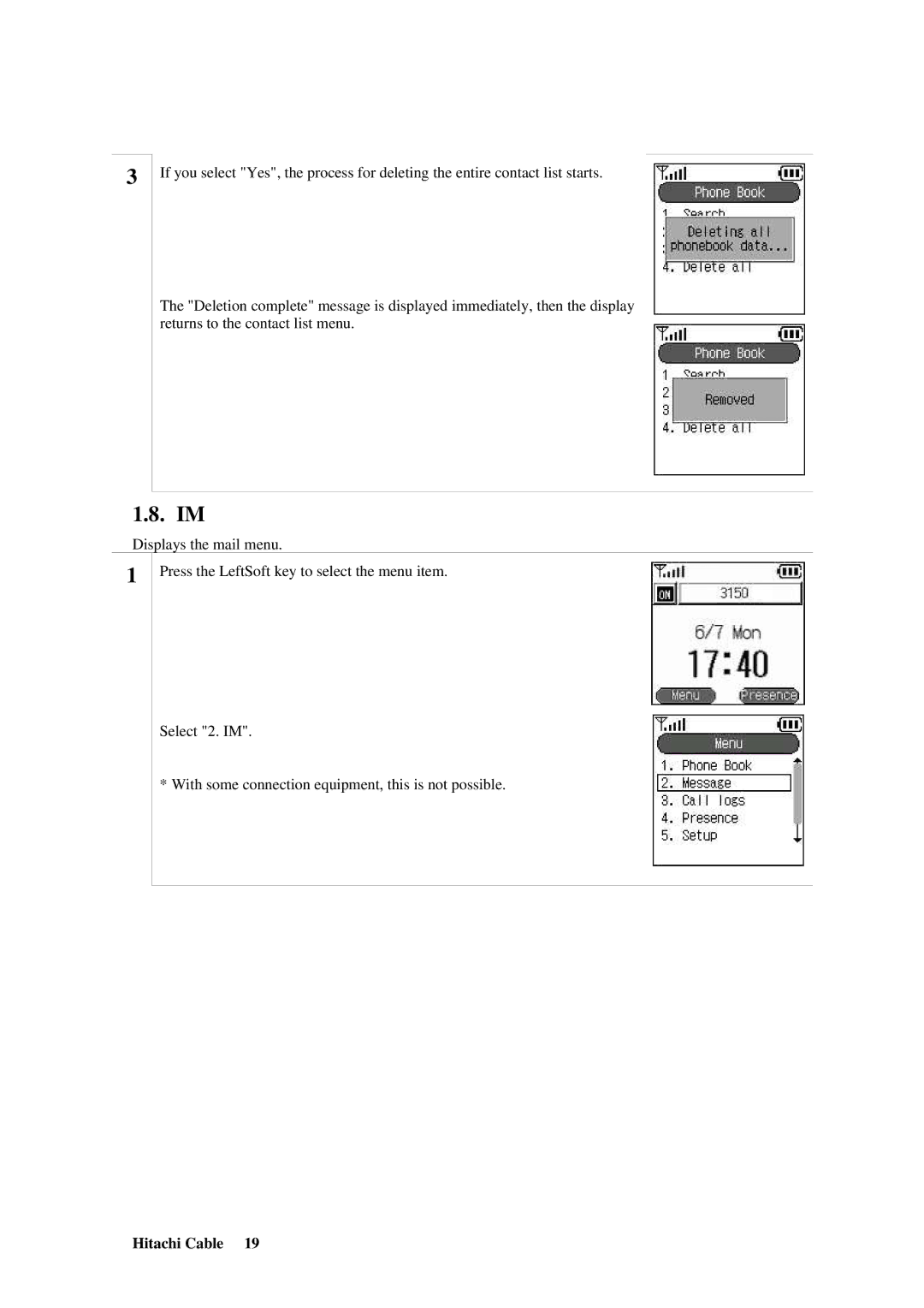 Hitachi TD61-2472 user manual Hitachi Cable 