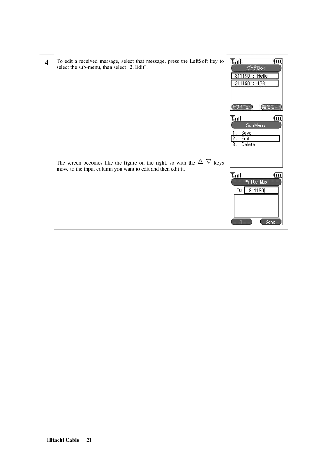 Hitachi TD61-2472 user manual Hitachi Cable 