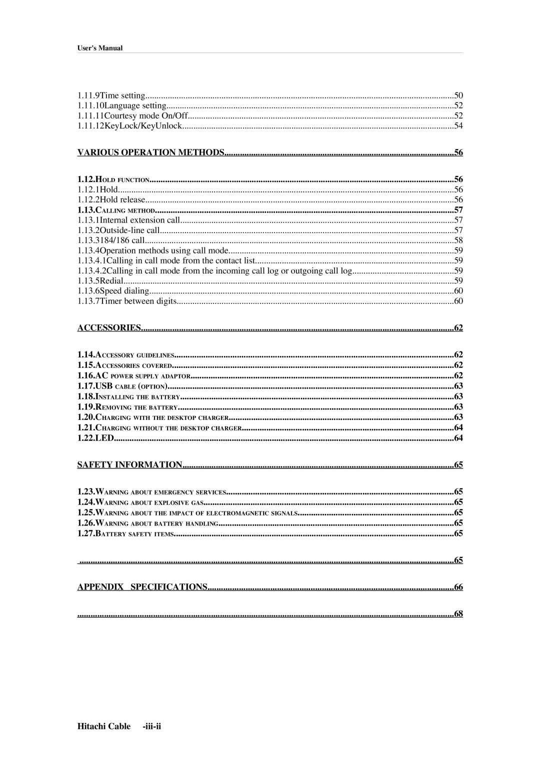 Hitachi TD61-2472 user manual Various Operation Methods Hold Function 