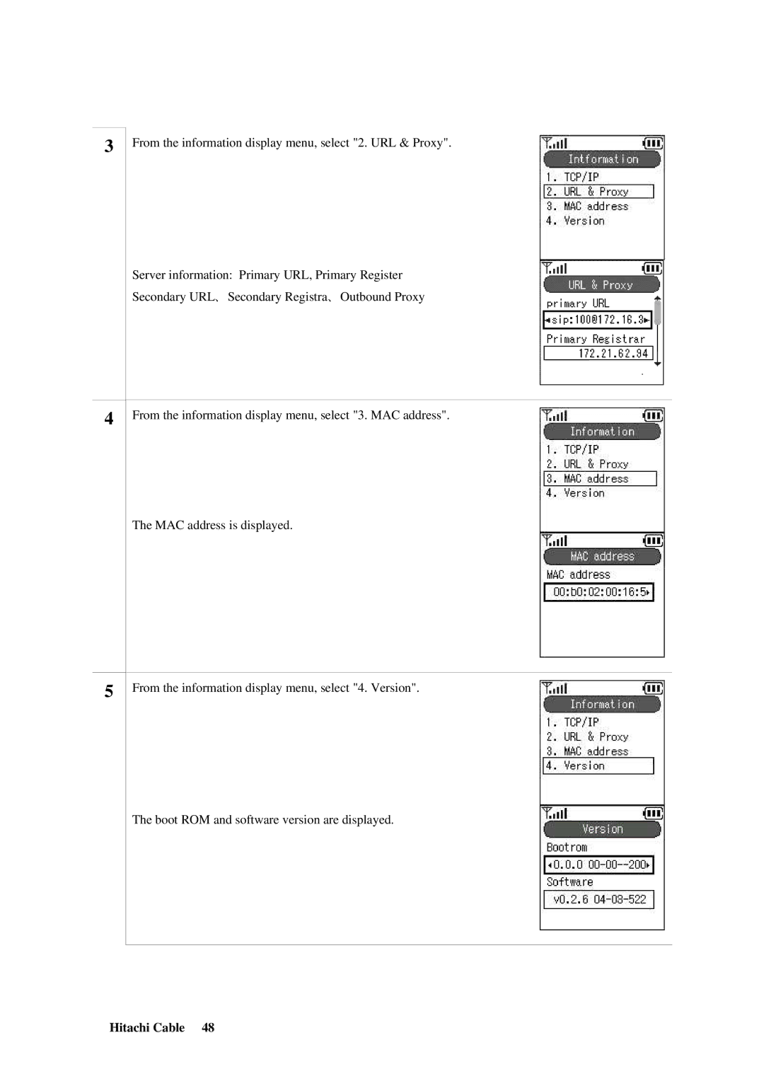 Hitachi TD61-2472 user manual Hitachi Cable 