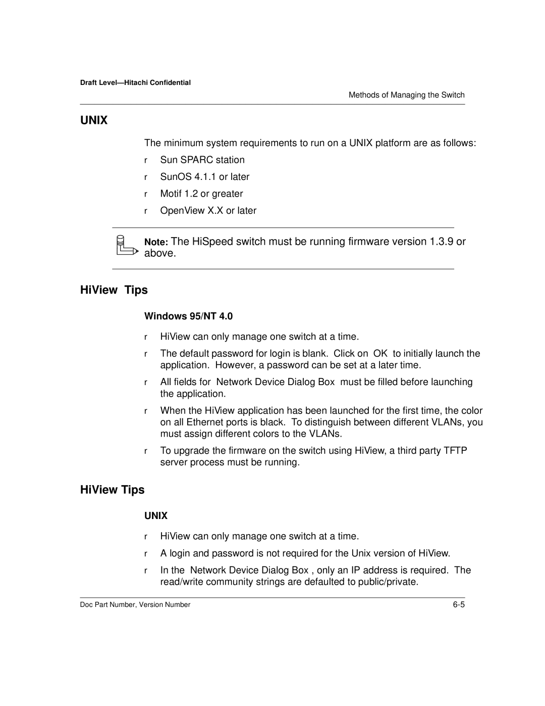 Hitachi US7070447-001 manual Unix, HiView Tips 