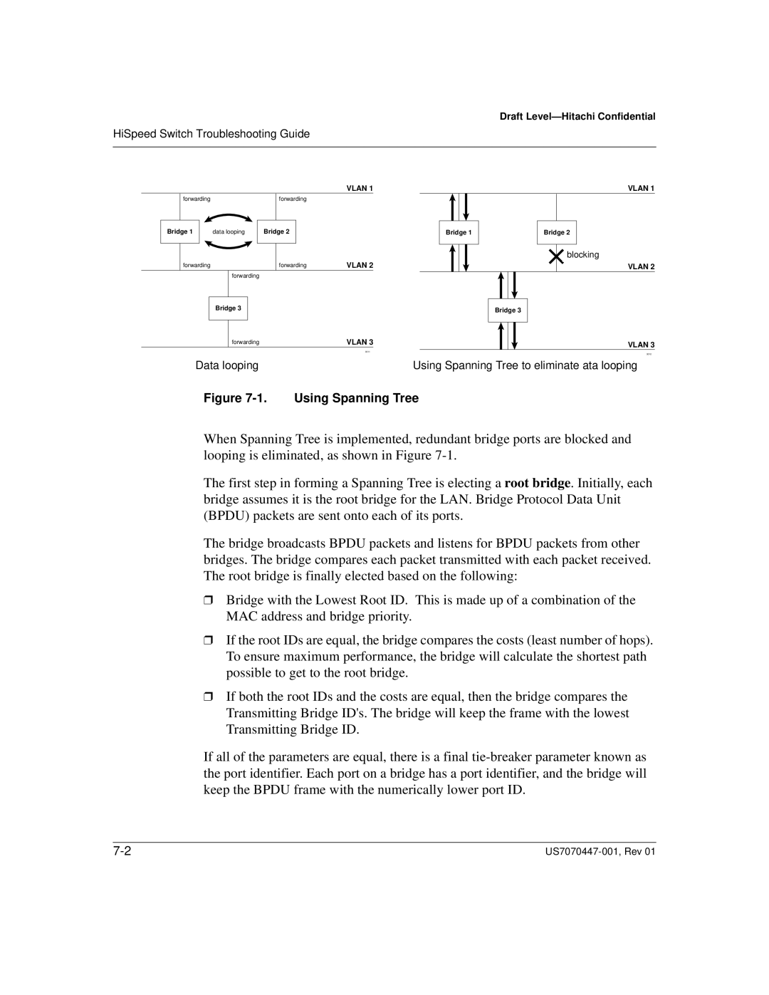 Hitachi US7070447-001 manual Using Spanning Tree 