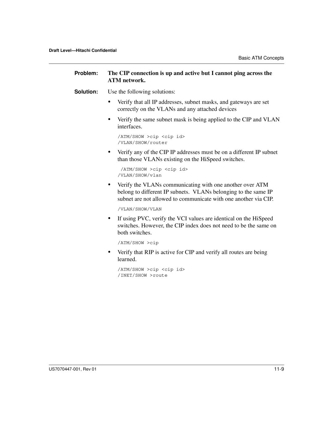 Hitachi US7070447-001 manual 11-9 