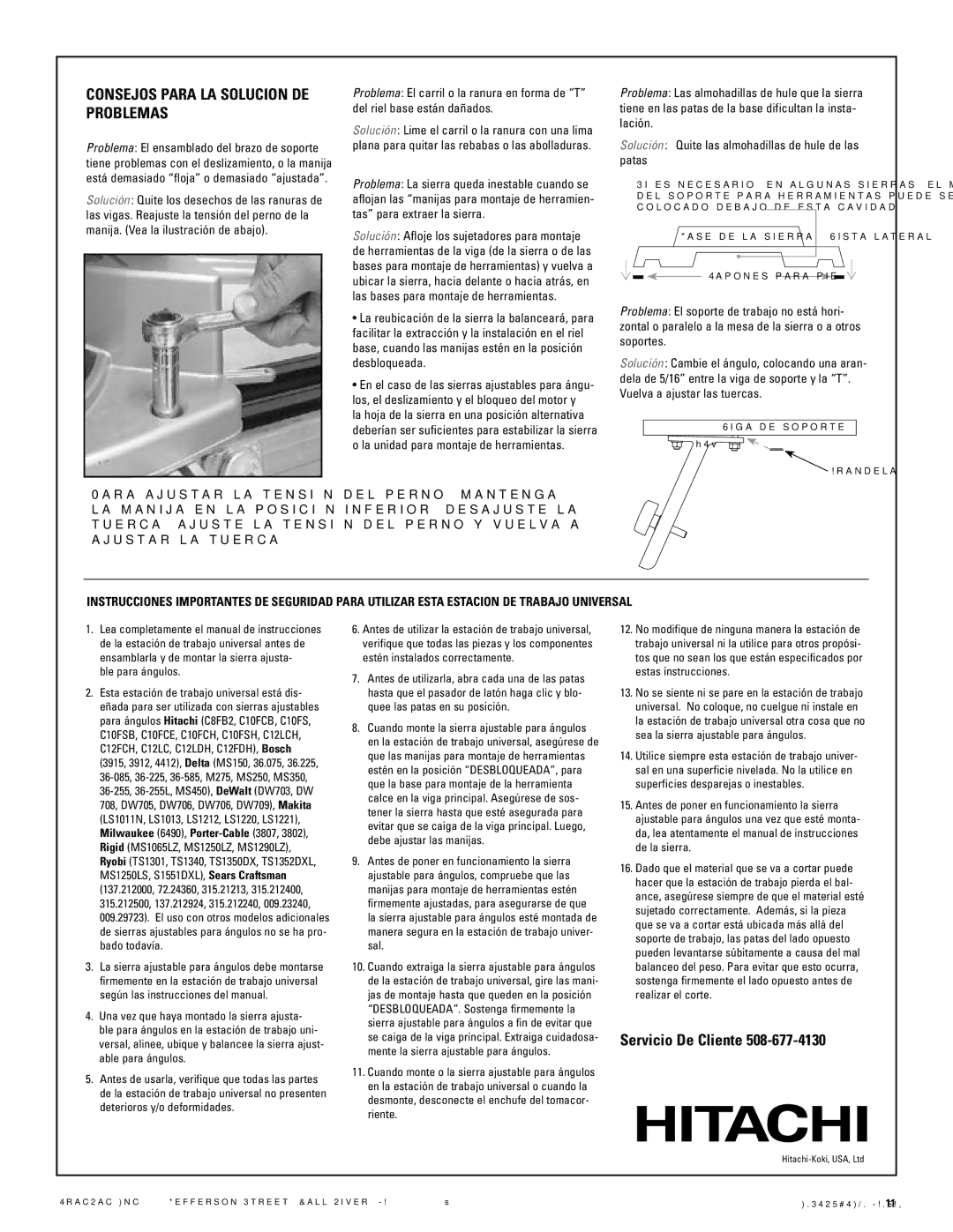 Hitachi UU610cz instruction manual Consejos Para LA Solucion DE Problemas, Ble para ángulos 