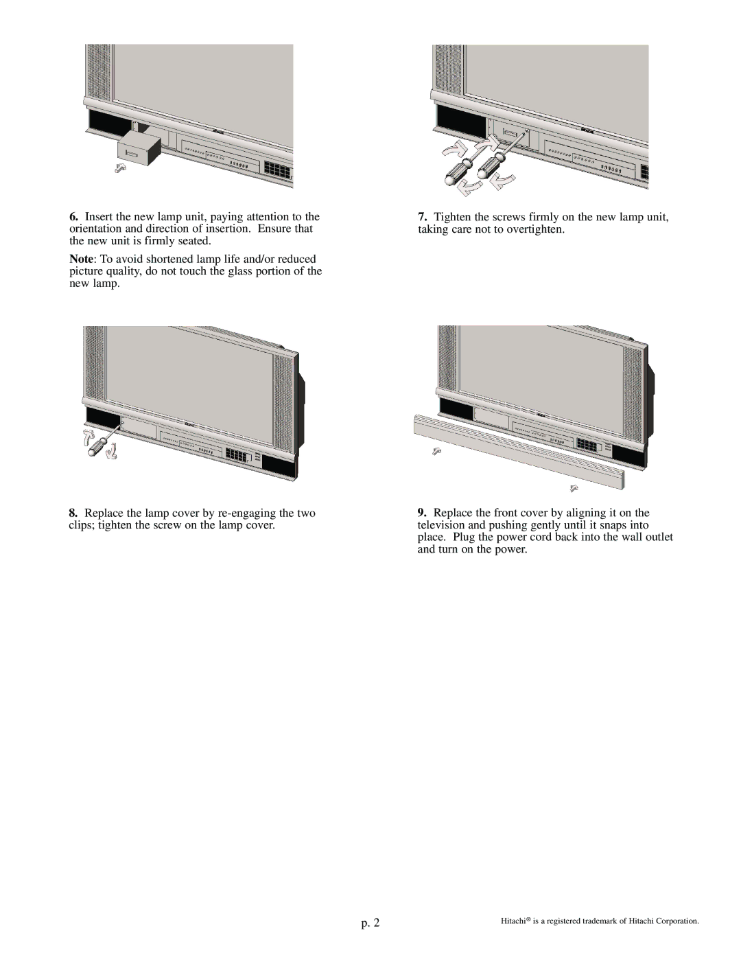 Hitachi UX21513, LTIP/UX21511 manual Hitachi is a registered trademark of Hitachi Corporation 