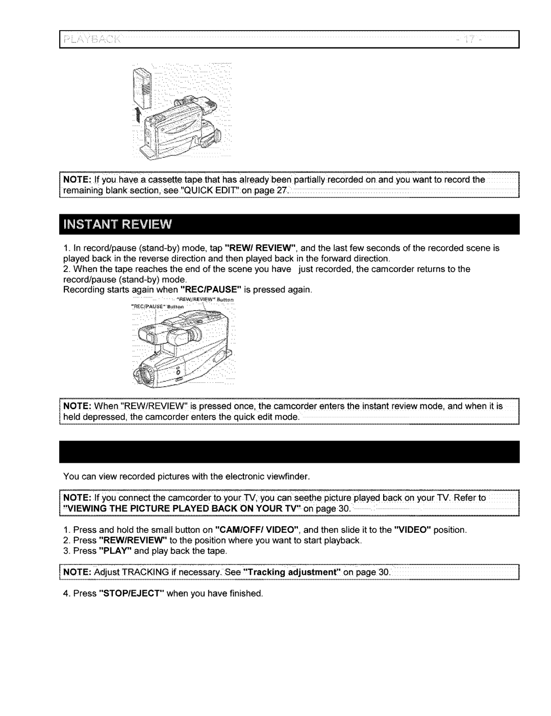 Hitachi VM-6400A instruction manual £---- D 