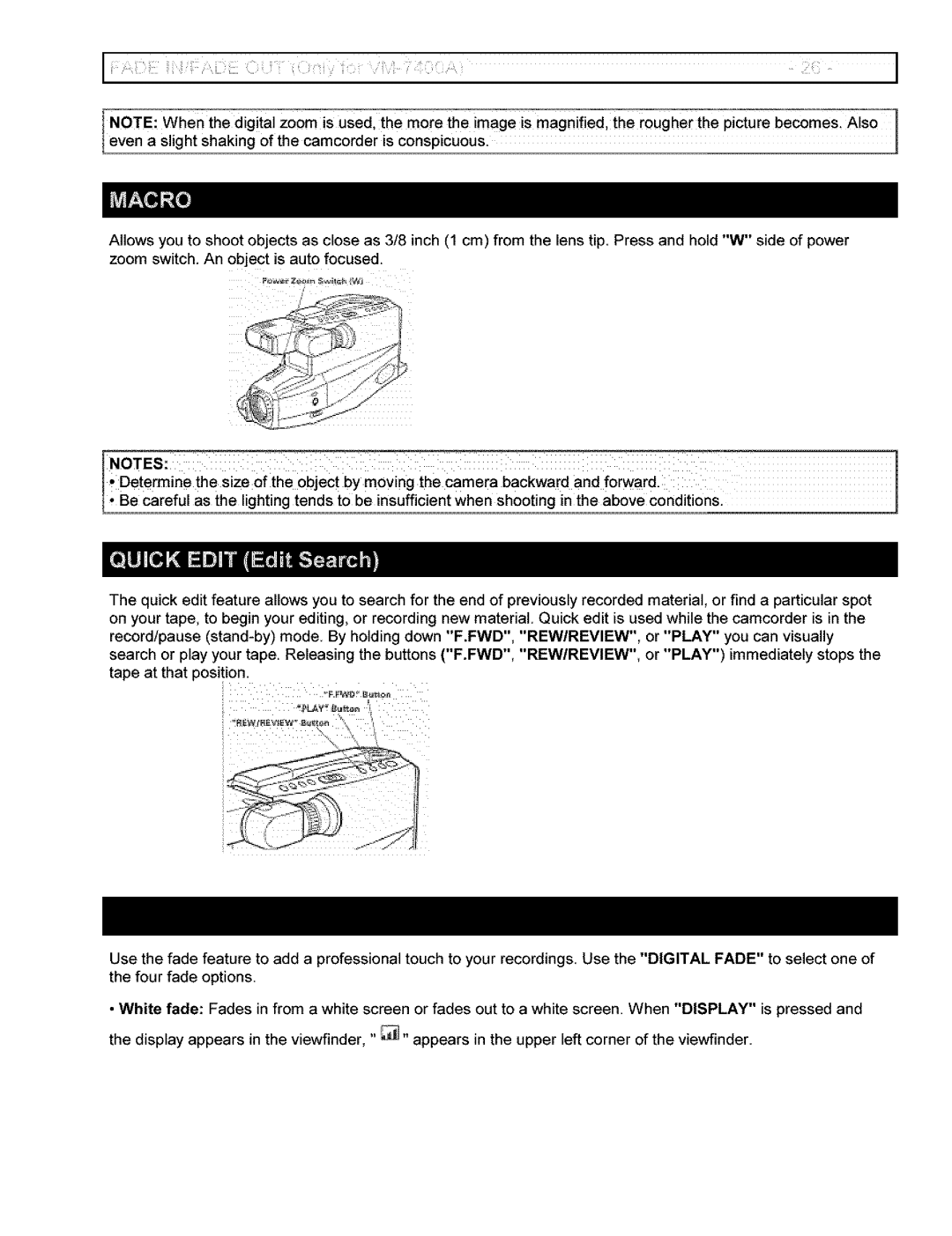 Hitachi VM-6400A instruction manual Ii ¸¸ i ij!iiii i,ii ? i 