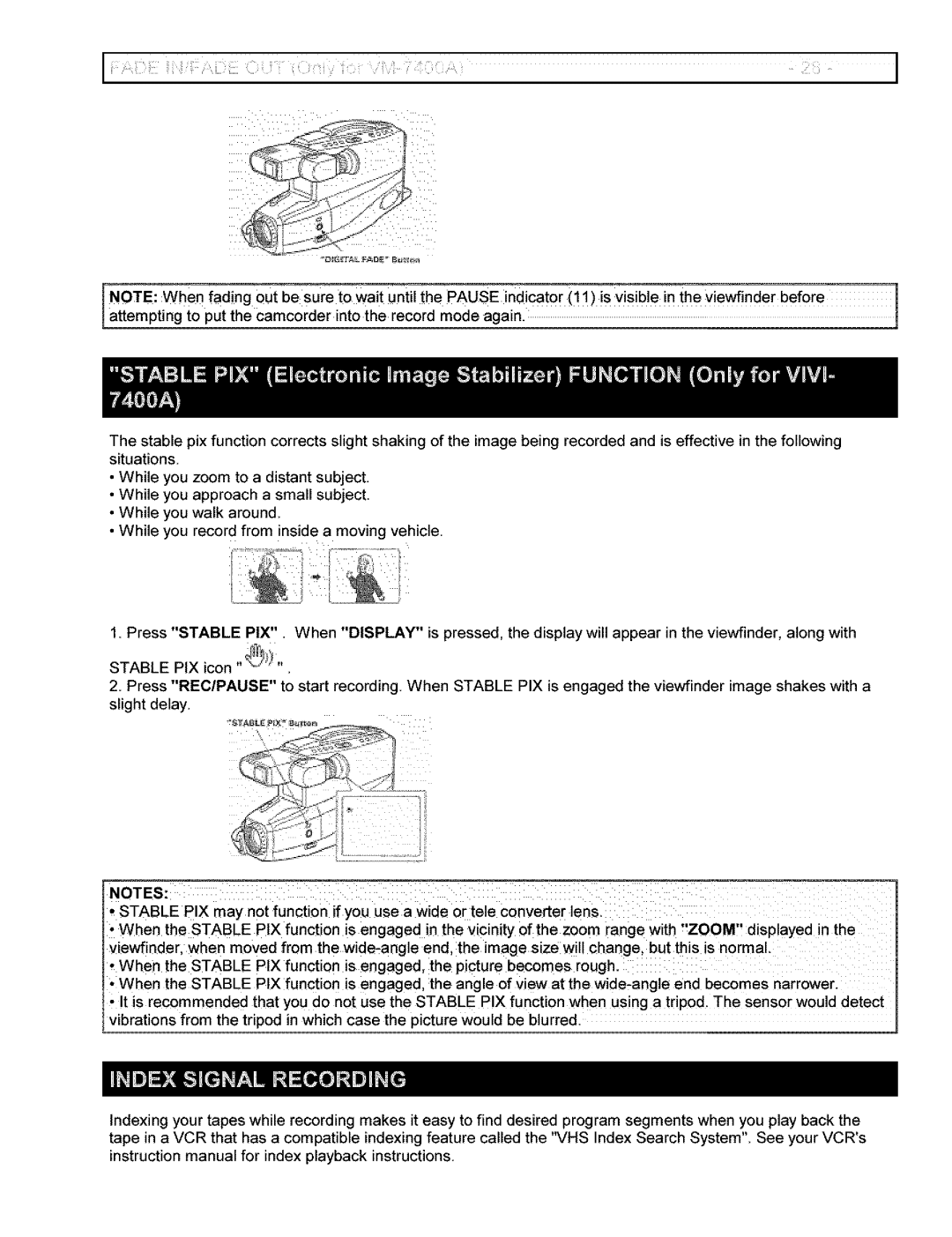 Hitachi VM-6400A instruction manual Iii 