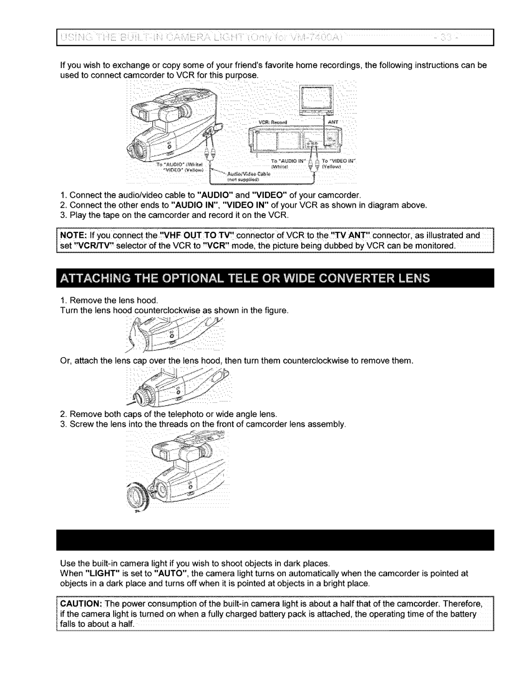 Hitachi VM-6400A instruction manual 